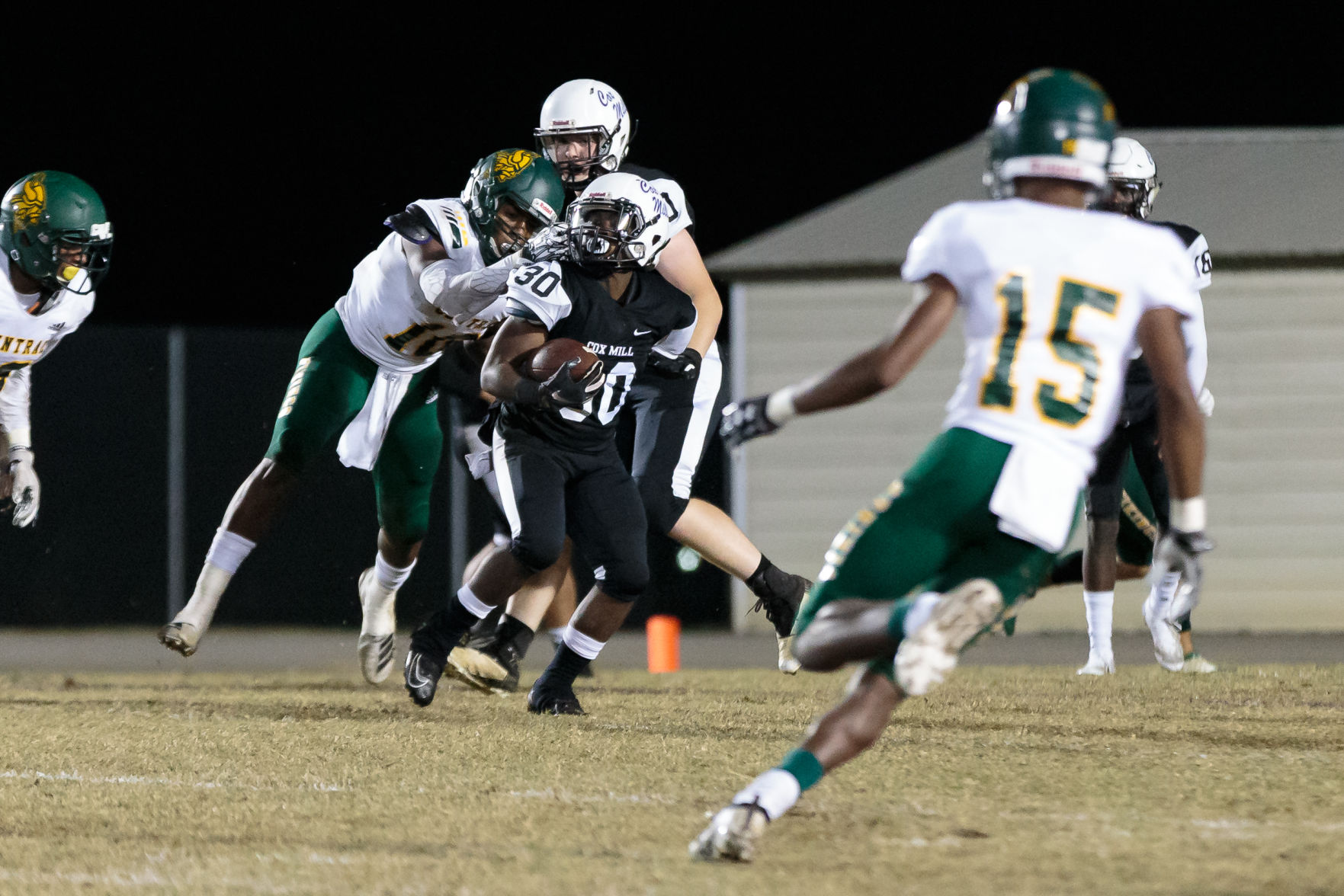 Cox Mill defeats Central Cabarrus 31-6 on Senior Night.